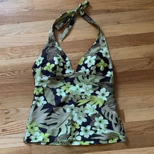 Vintage floral tankini top